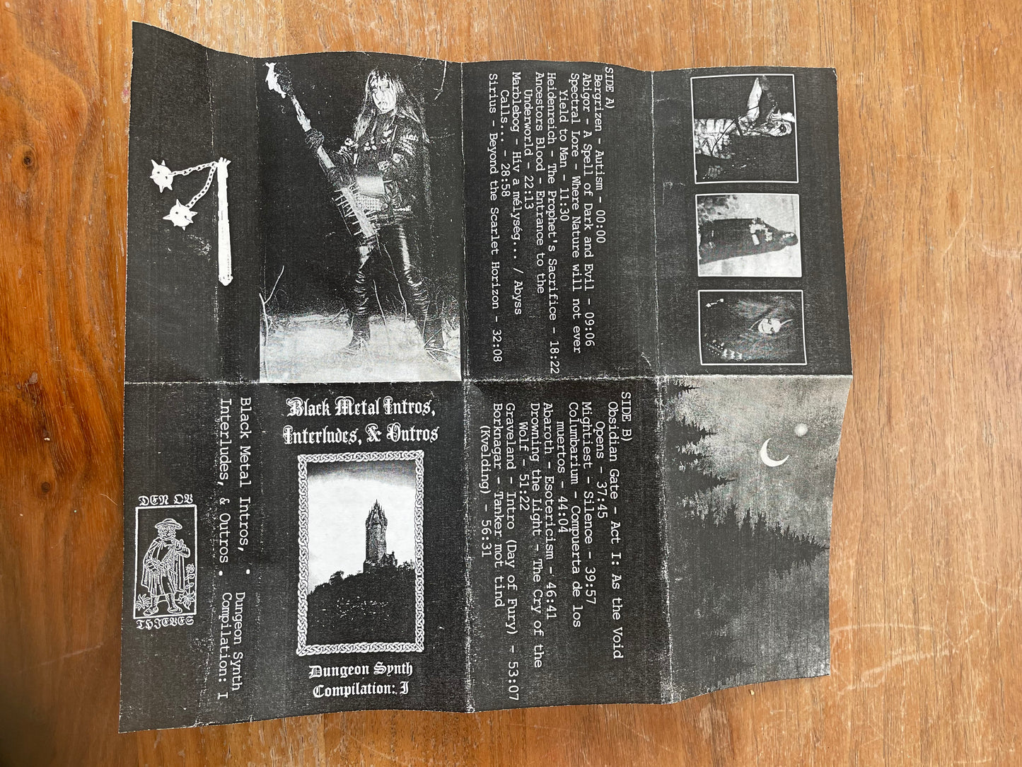 Black Metal Intros, Interludes, and Outros cassette compilation.